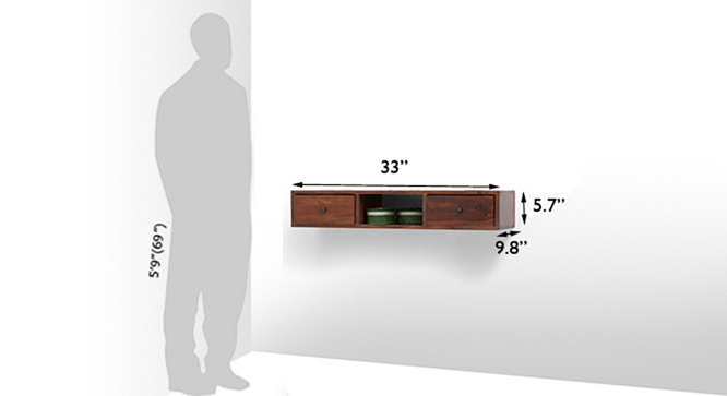 Mauld Wall/Console Shelve (Teak)